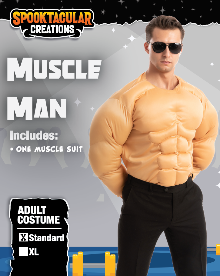 Funny Muscle Shirt Costume Cosplay - Adult