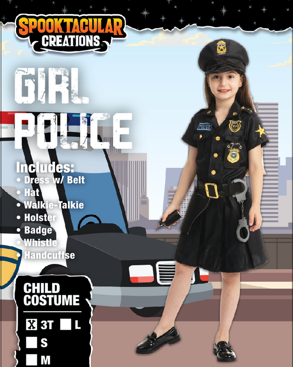 Police Girl Officer Costume - Child