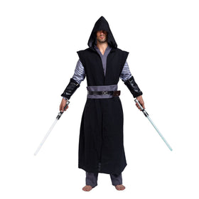 Master of Dark with Hooded Robe Cloak Tunic Cosplay Costume- Adult