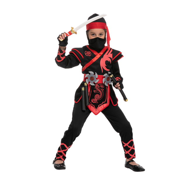 Red Ninja Costume for Girls Cosplay - Child