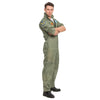 Men's Flight Pilot Adult Costume with Accessory for Halloween Top Gun Party(Large)