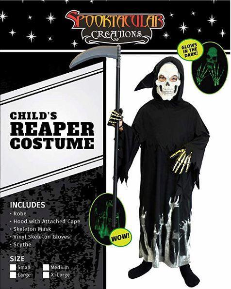 Glow-in-the-Dark Grim Reaper Costume Deluxe Set - Spooktacular Creations
