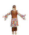 Peace Love 60s/70s Happy Hippie Girl Costume with Hippie Accessories for Kids - Spooktacular Creations