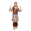 Peace Love 60s/70s Happy Hippie Girl Costume with Hippie Accessories for Kids - Spooktacular Creations