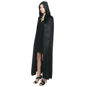 Hooded Velvet Cloak Cape Costume Cosplay - Adult