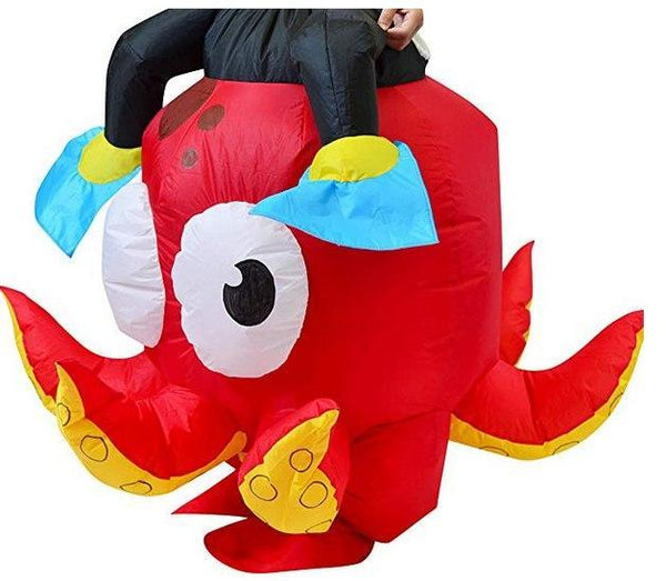 Riding an Octopus Inflatable Costume for Kids