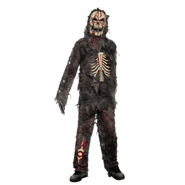 Scary Black Zombie Costume - Child