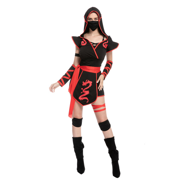 Ninja Short Pants Costume for Women - Adult
