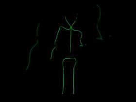 Purple LED Costume LED Stickman Costume - Adult