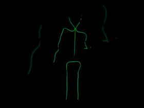 Purple LED Stick Figure Costume LED Stickman Costume - Adult