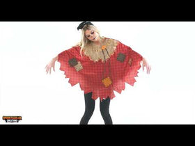 Women Scarecrow Poncho Costume - Adult
