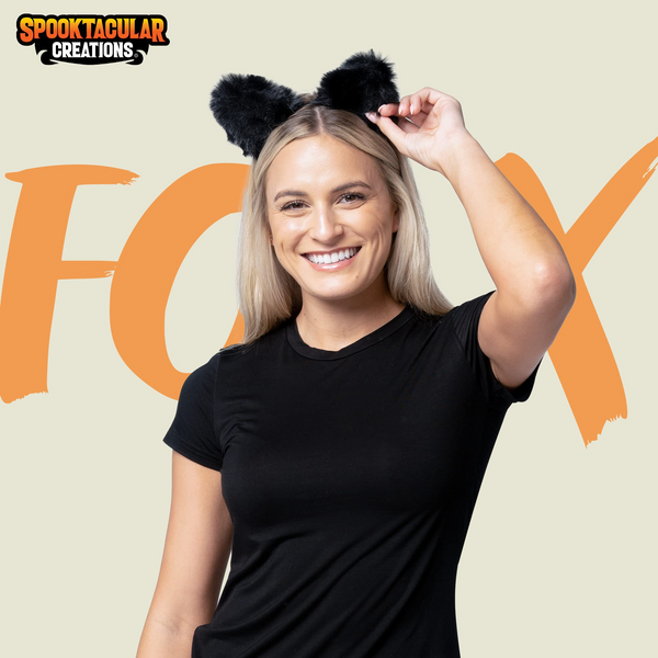 Fox Ears Headband Costume Accessories - Black