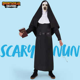 Adult Men Scary Nun Costume