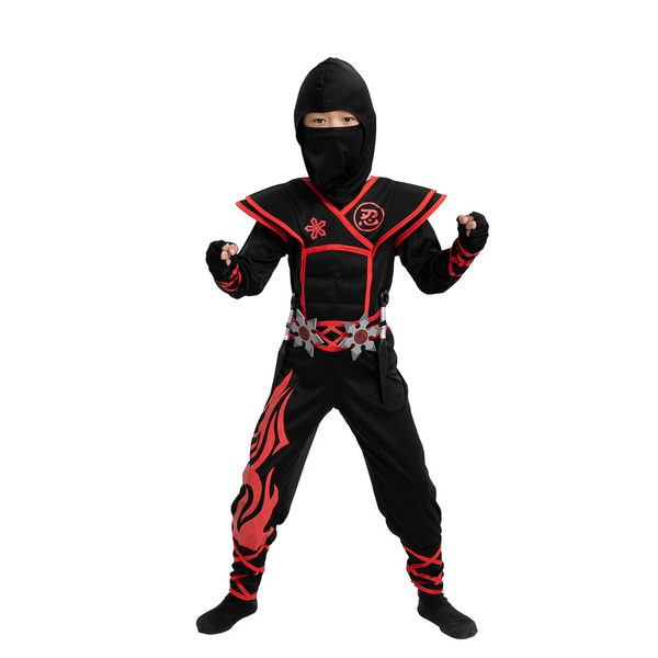 Child Unisex Red Flame Ninja Costume