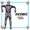 Men Realistic Skeleton Jumpsuit Costume