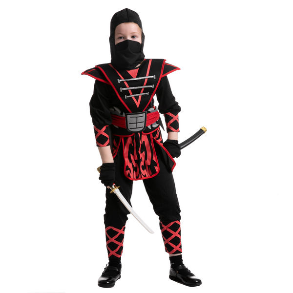Samurai Red Ninja Costume for Girls Cosplay- Child