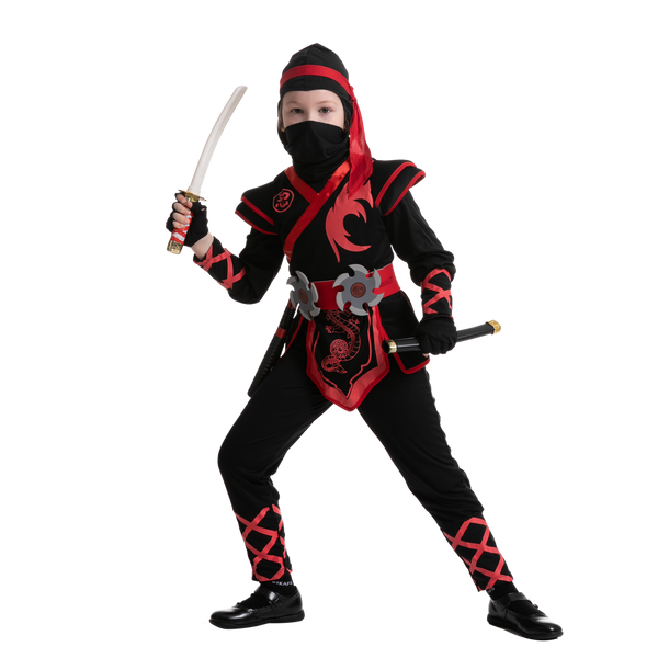 Red Ninja Costume for Girls Cosplay - Child