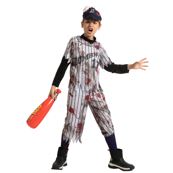 Scary Baseball Player Zombie Costume Cosplay - Child