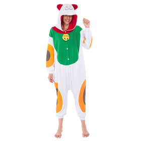 Lucky Cat jumpsuit Pajama Costume - Adult