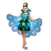 Peacock Dress with Feather Wings and Headband for Girls - Spooktacular Creations
