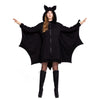 Woman???¡§o?¡§¡§s Black Bat Zip Hoodie Halloween Costume - Spooktacular Creations
