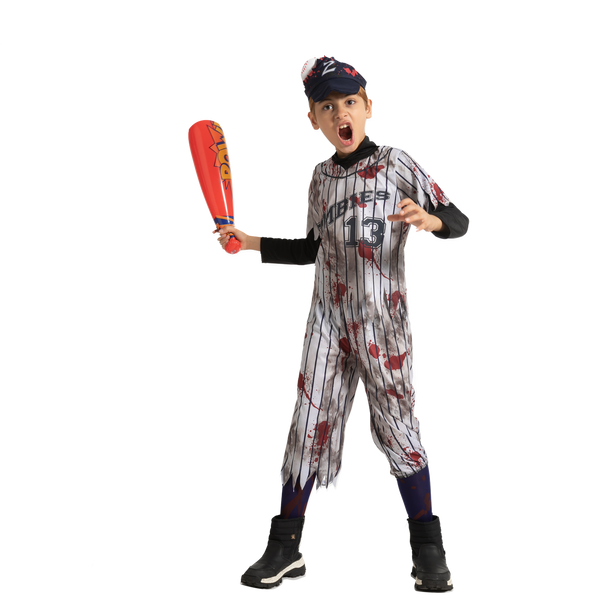 Scary Baseball Player Zombie Costume Cosplay - Child