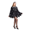 Spider Web Dress Poncho Costumes w/Glow Effect and Crown for Women Halloween Party - Spooktacular Creations