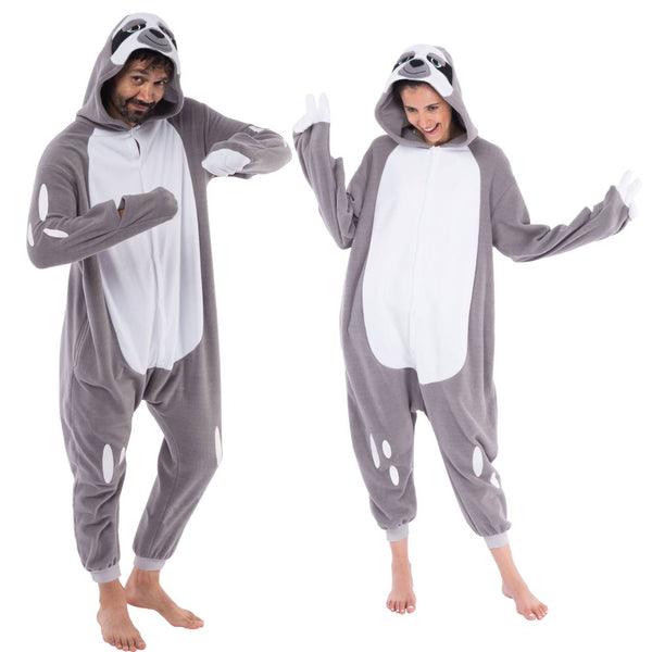 Sloth Animal jumpsuit Pajama Costume - Adult