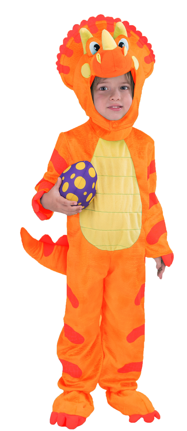 Orange Triceratops Costume - Child
