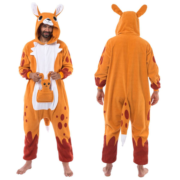 Kangaroo Onesie Costume Pajamas - Adult - Spooktacular Creations