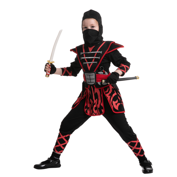 Samurai Red Ninja Costume for Girls Cosplay- Child