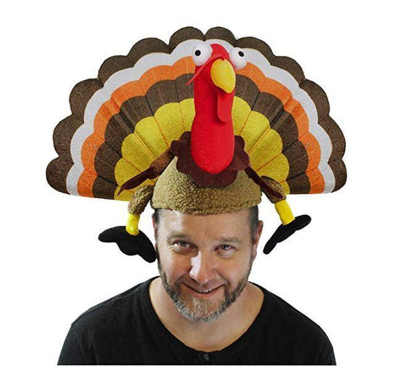 2 Turkey Hats for Happy Thanksgiving Party Costume, Outfit, Dress, Decorations - Spooktacular Creations