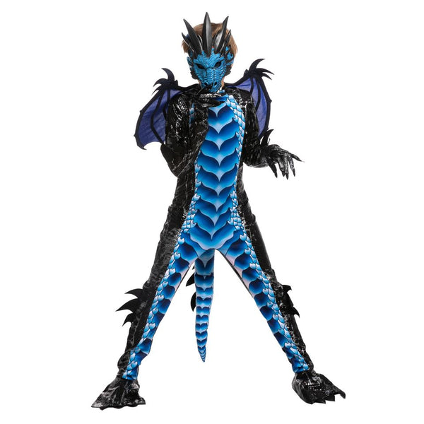 Dragon Costume (Black & Blue) - Boy
