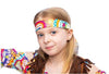 Peace Love 60s/70s Happy Hippie Girl Costume with Hippie Accessories for Kids - Spooktacular Creations