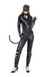 Classic Halloween Cat Costume with Kitty Mask and Belt - Women - Spooktacular Creations