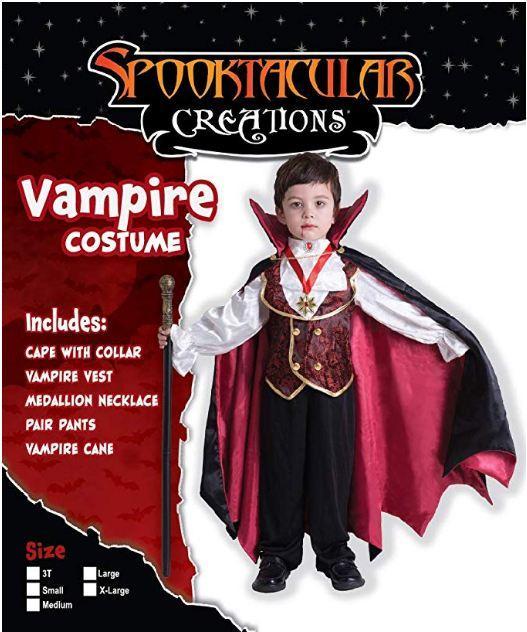 Gothic Vampire Deluxe Costume Set - Boys - Spooktacular Creations