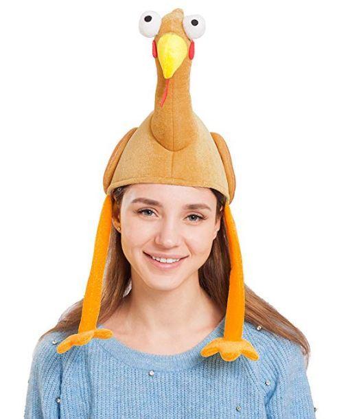 Plush Turkey Gobbler Hat with Long Neck - Spooktacular Creations