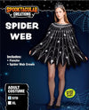 Spider Web Dress Poncho Costumes w/Glow Effect and Crown for Women Halloween Party - Spooktacular Creations