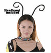 Butterfly Wing Cape Shawl Adult Women Halloween Costume Accessory with Black Velvet Antenna Headband - Spooktacular Creations