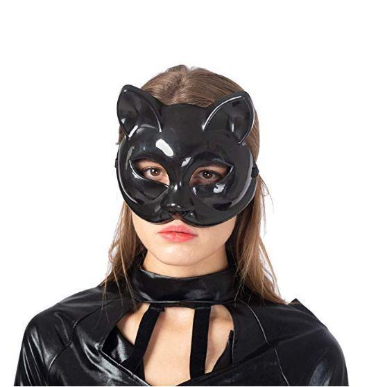 Classic Halloween Cat Costume with Kitty Mask and Belt - Women - Spooktacular Creations